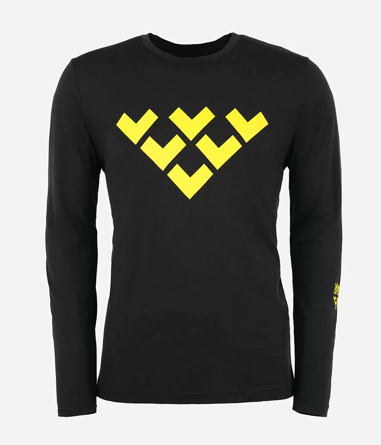 Men Black Crows Men's Chevron Merino Blend Long Sleeve Tee