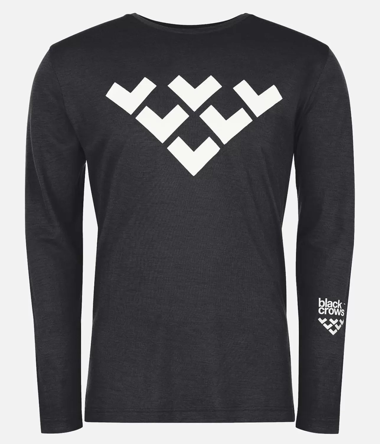 Men Black Crows Men's Chevron Merino Blend Long Sleeve Tee