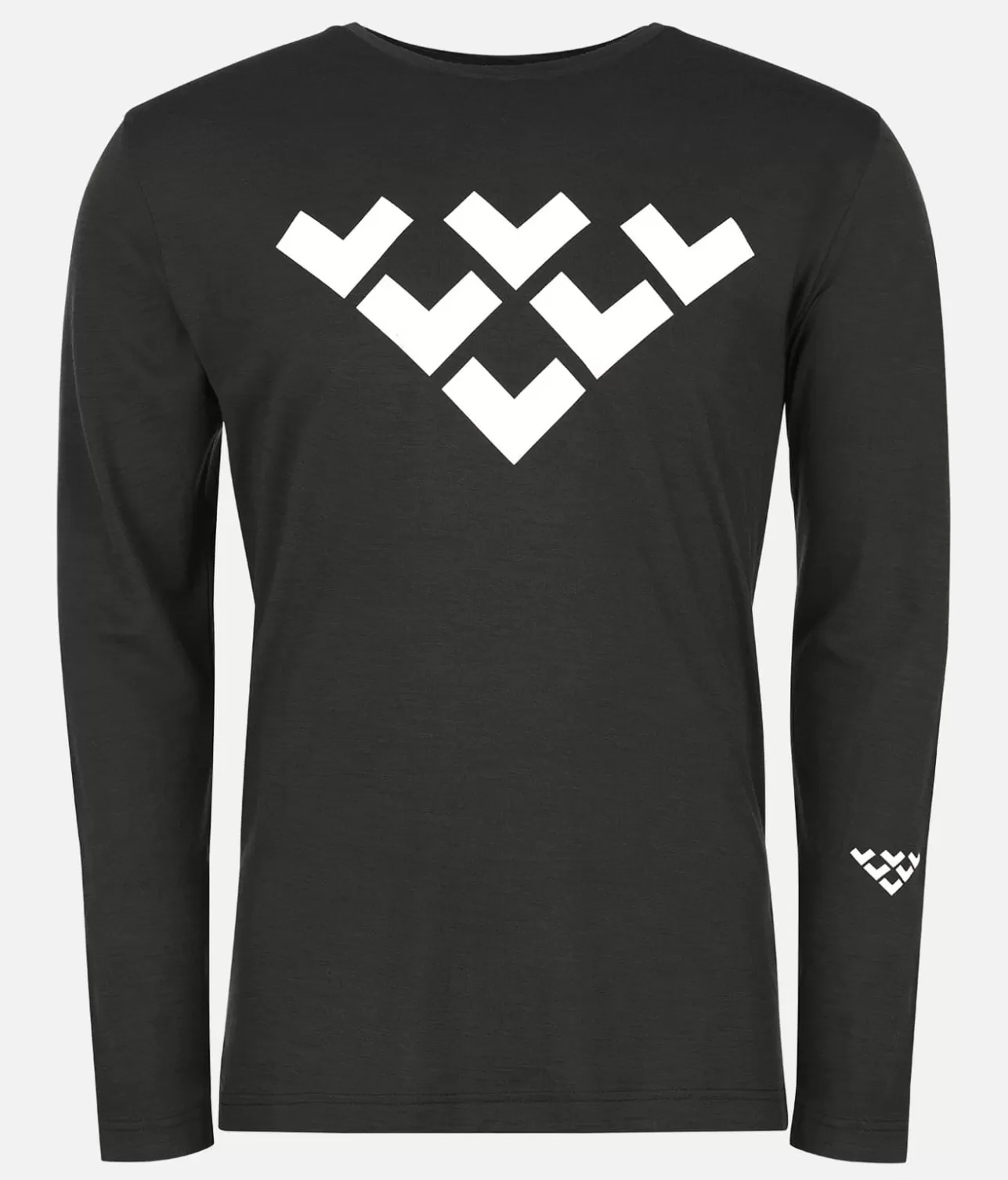 Men Black Crows Men's Merino Long Sleeve Chevron Tee