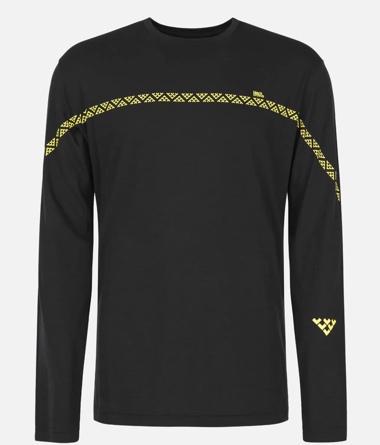 Men Black Crows Men's Merino Long Sleeve Line Tee