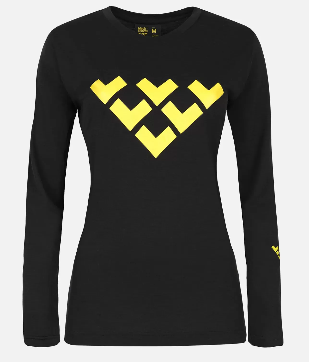 Women Black Crows Women's Merino Long Sleeve Chevron Tee